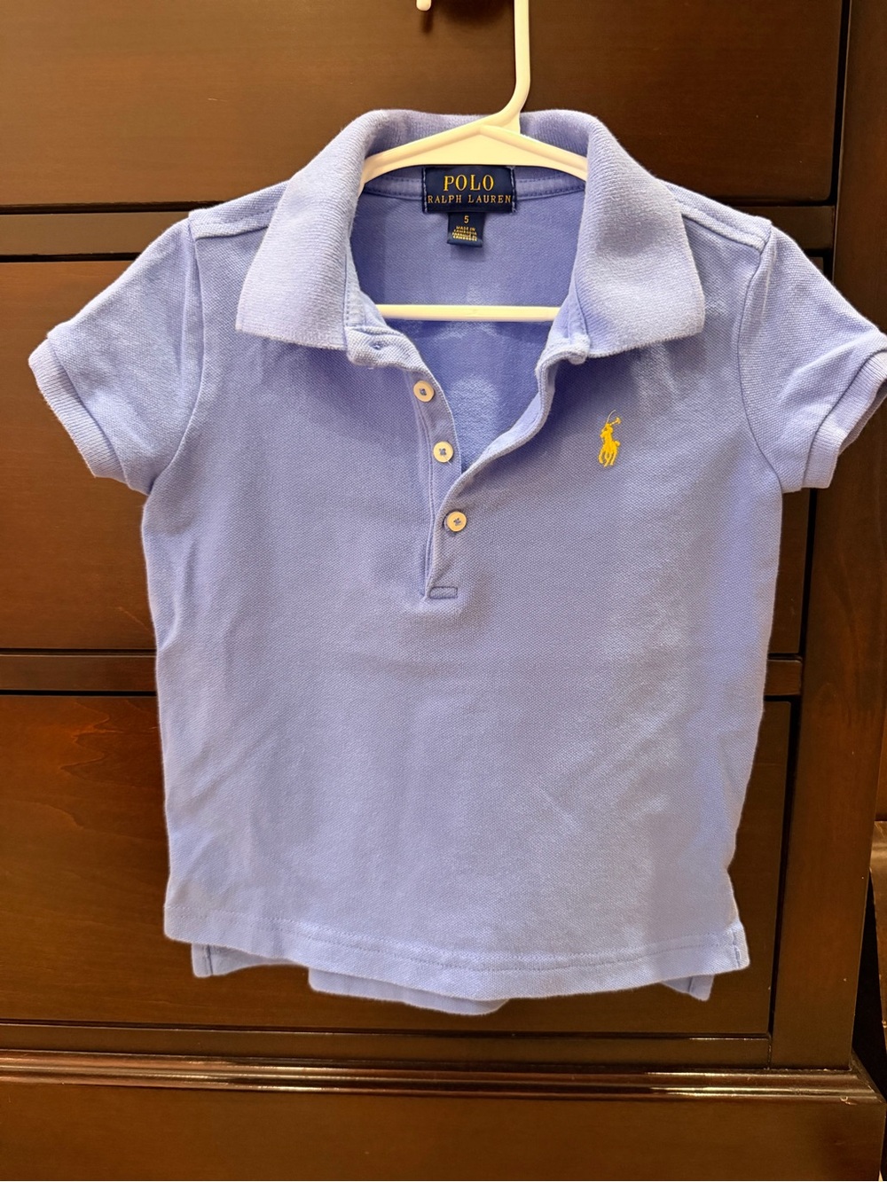 Polo by Ralph Lauren light blue Girls' Polo with Yellow Pony